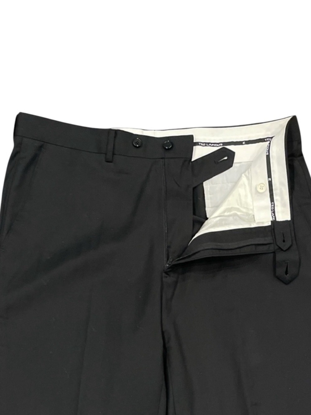 Ted Lapidus Paris Black Wool Suit US 42–44R Long Inseam 33” - Picture 8 of 15